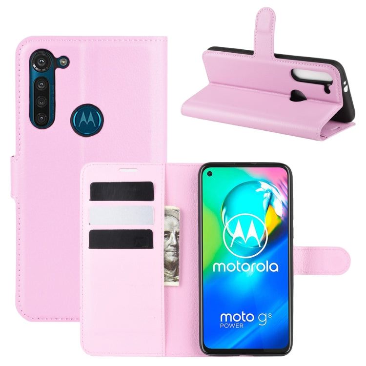For Motorola Moto G8 Power Litchi Texture Horizontal Flip Protective Case with Holder & Card Slots & Wallet