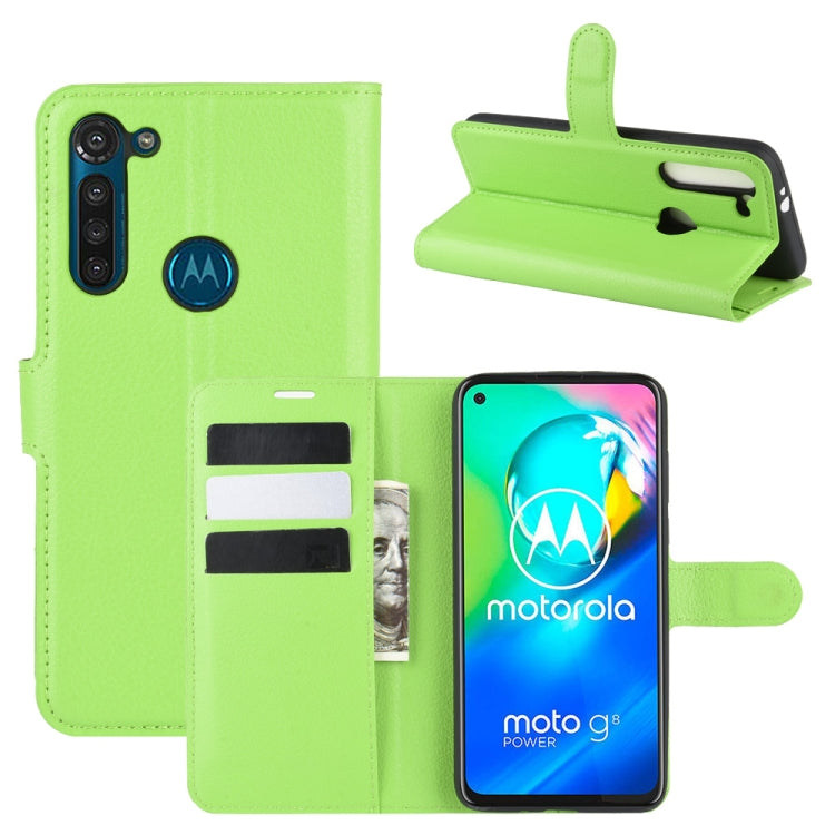 For Motorola Moto G8 Power Litchi Texture Horizontal Flip Protective Case with Holder & Card Slots & Wallet