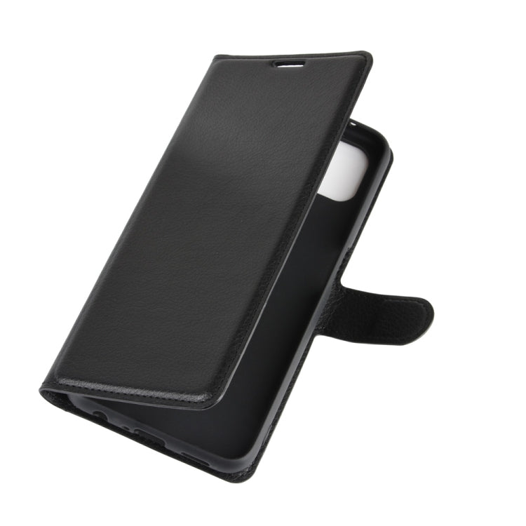 For Oppo A92s Litchi Texture Horizontal Flip Protective Case with Holder & Card Slots & Wallet