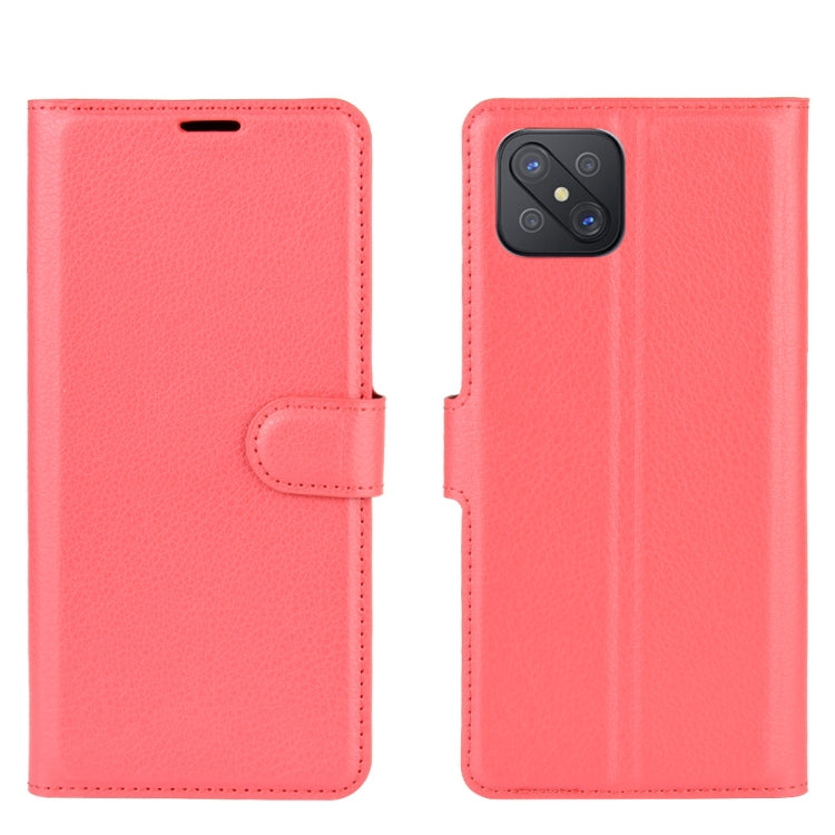 For Oppo A92s Litchi Texture Horizontal Flip Protective Case with Holder & Card Slots & Wallet