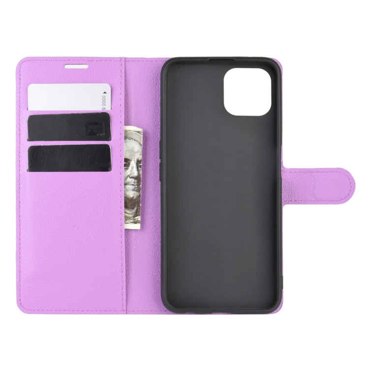 For Oppo A92s Litchi Texture Horizontal Flip Protective Case with Holder & Card Slots & Wallet
