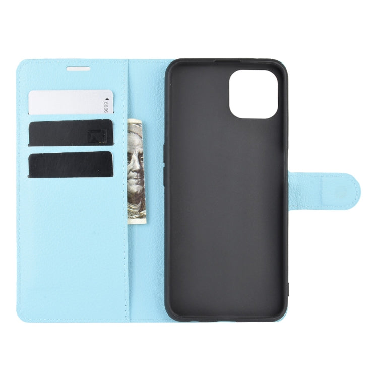 For Oppo A92s Litchi Texture Horizontal Flip Protective Case with Holder & Card Slots & Wallet