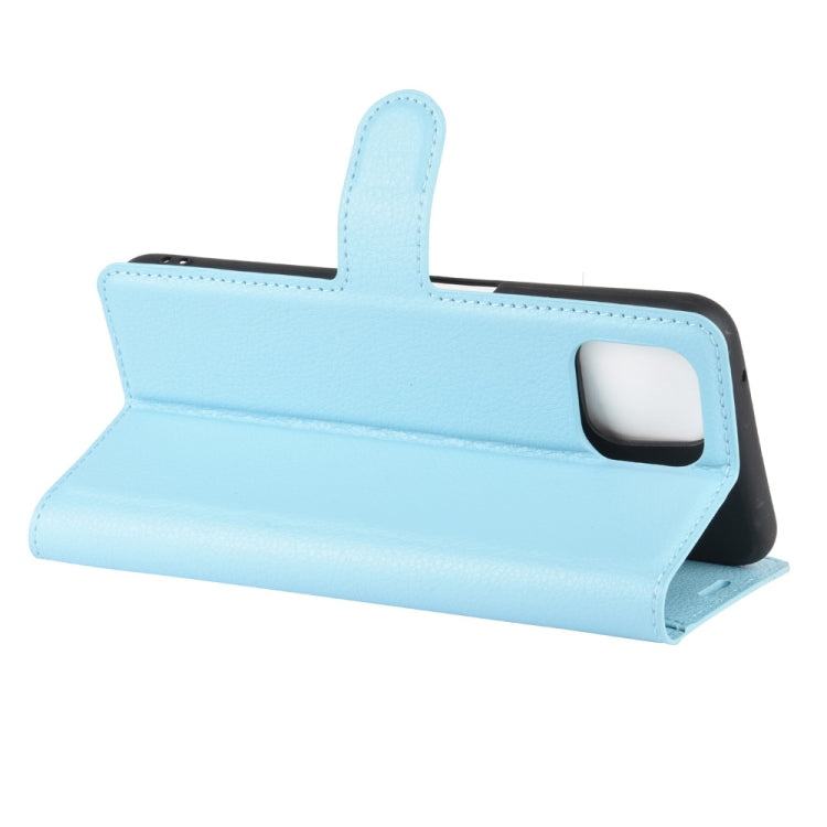 For Oppo A92s Litchi Texture Horizontal Flip Protective Case with Holder & Card Slots & Wallet