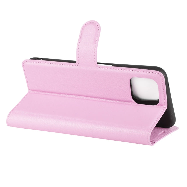 For Oppo A92s Litchi Texture Horizontal Flip Protective Case with Holder & Card Slots & Wallet