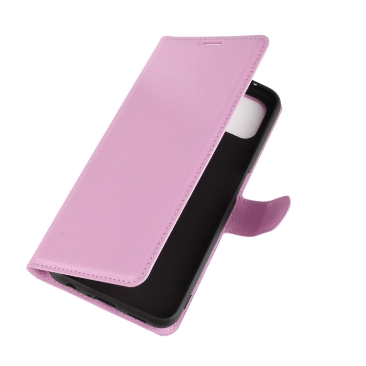 For Oppo A92s Litchi Texture Horizontal Flip Protective Case with Holder & Card Slots & Wallet