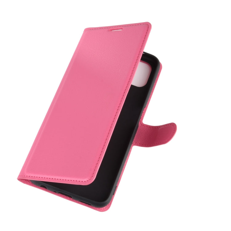 For Oppo A92s Litchi Texture Horizontal Flip Protective Case with Holder & Card Slots & Wallet