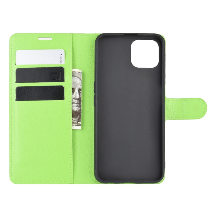 For Oppo A92s Litchi Texture Horizontal Flip Protective Case with Holder & Card Slots & Wallet