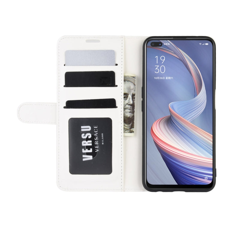 For Oppo A92s R64 Texture Single Horizontal Flip Protective Case with Holder & Card Slots & Wallet& Photo Frame