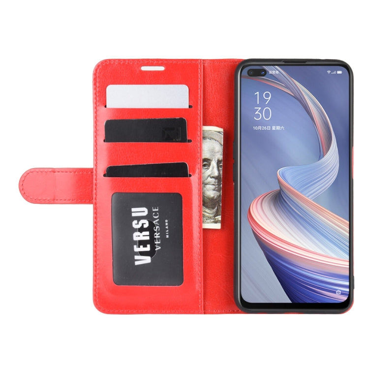 For Oppo A92s R64 Texture Single Horizontal Flip Protective Case with Holder & Card Slots & Wallet& Photo Frame