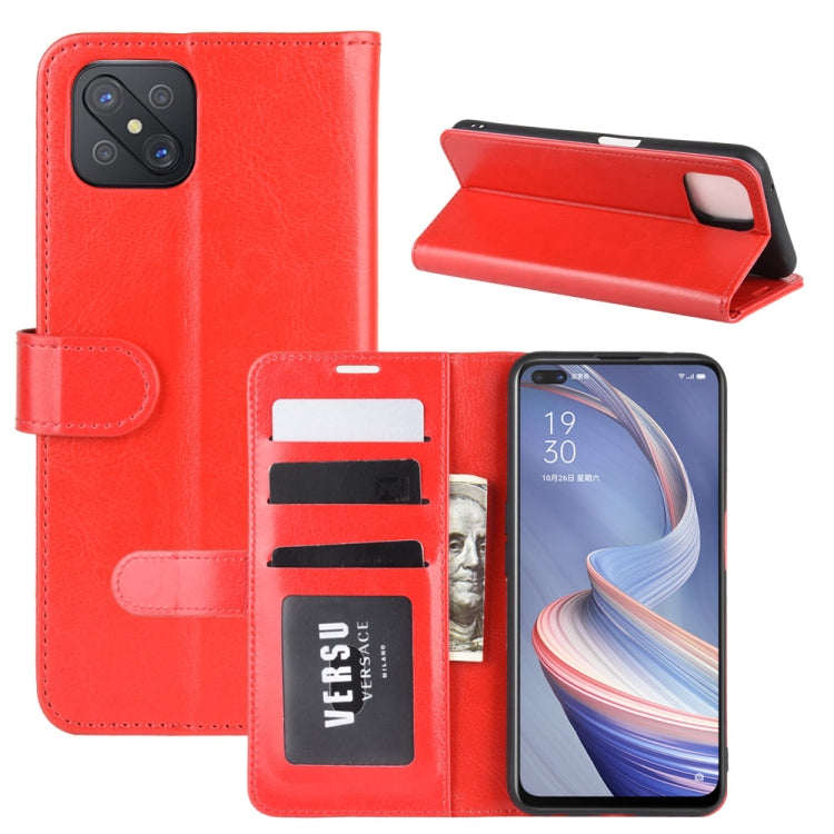 For Oppo A92s R64 Texture Single Horizontal Flip Protective Case with Holder & Card Slots & Wallet& Photo Frame