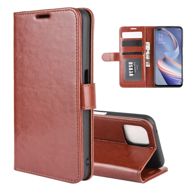 For Oppo A92s R64 Texture Single Horizontal Flip Protective Case with Holder & Card Slots & Wallet& Photo Frame