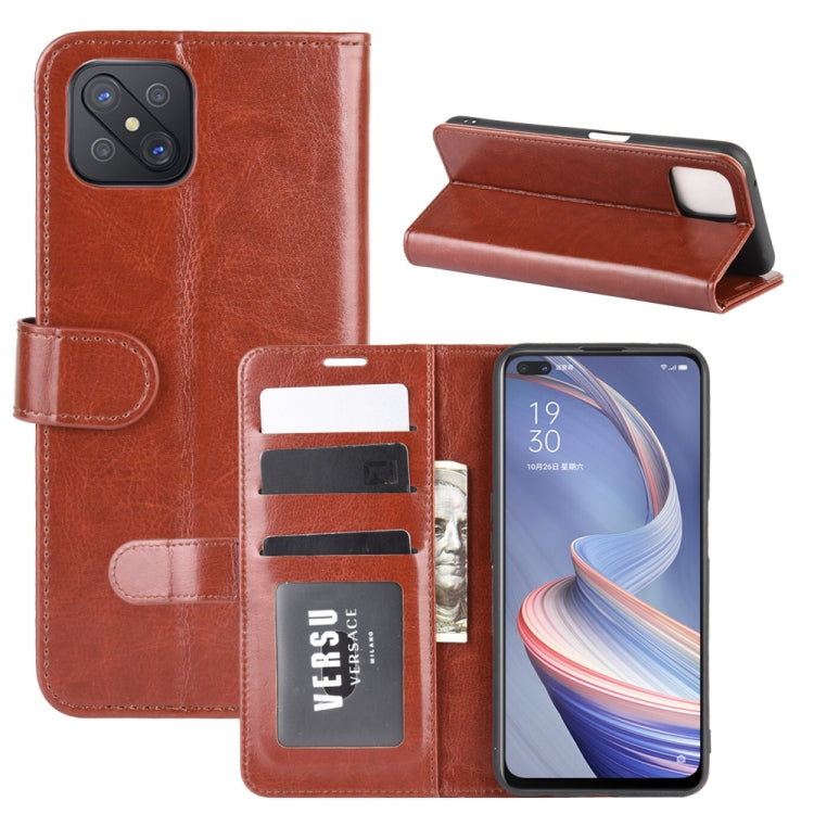 For Oppo A92s R64 Texture Single Horizontal Flip Protective Case with Holder & Card Slots & Wallet& Photo Frame