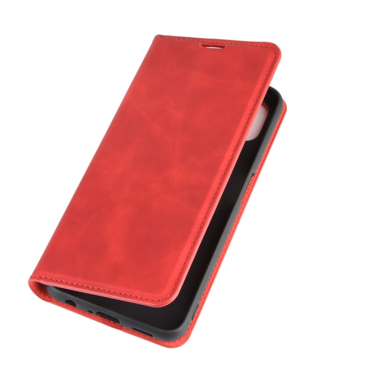 For Oppo A92s Retro-skin Business Magnetic Suction Leather Case with Holder & Card Slots & Wallet
