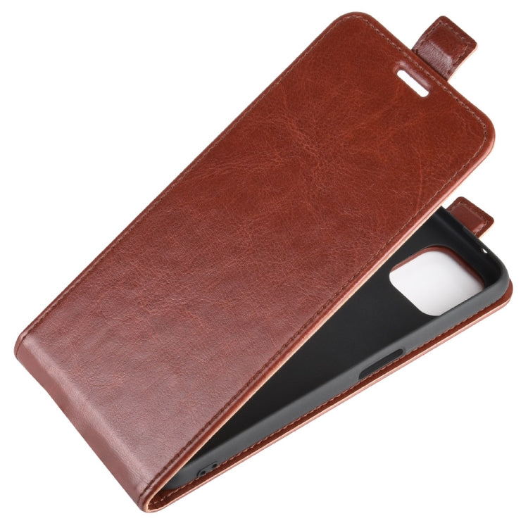 For Oppo A92s R64 Texture Single Vertical Flip Leather Protective Case with Card Slots & Photo Frame