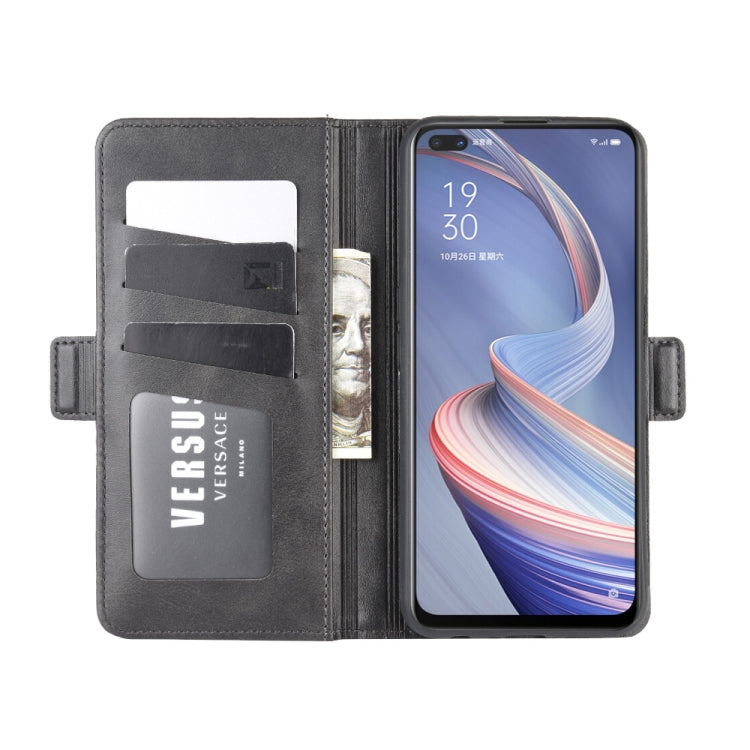 For Oppo A92s Dual-side Magnetic Buckle Horizontal Flip Leather Case with Holder & Card Slots & Wallet
