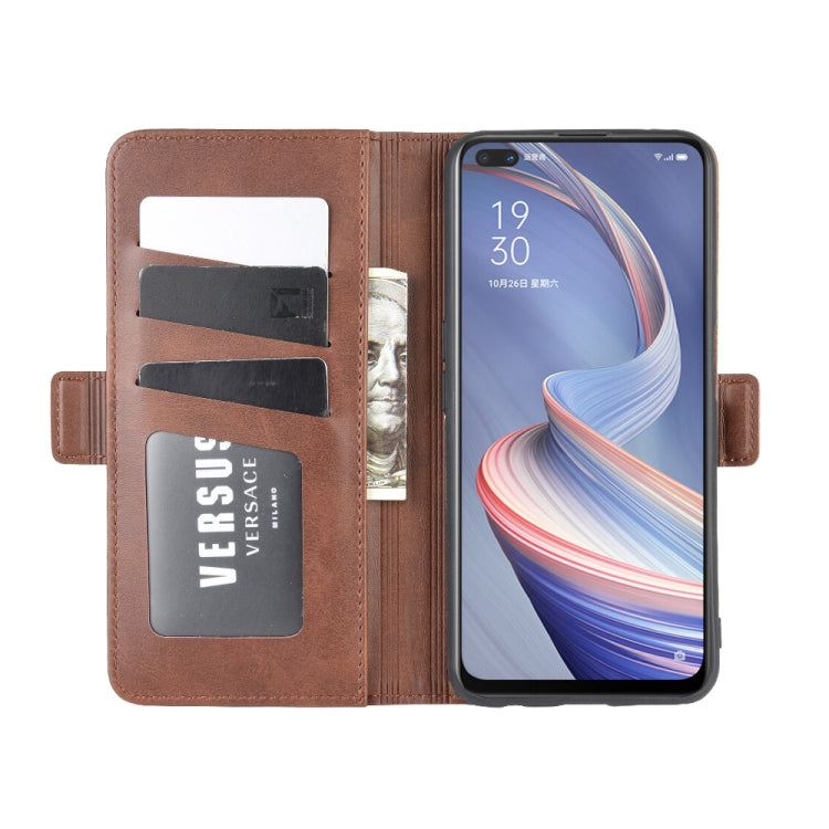 For Oppo A92s Dual-side Magnetic Buckle Horizontal Flip Leather Case with Holder & Card Slots & Wallet