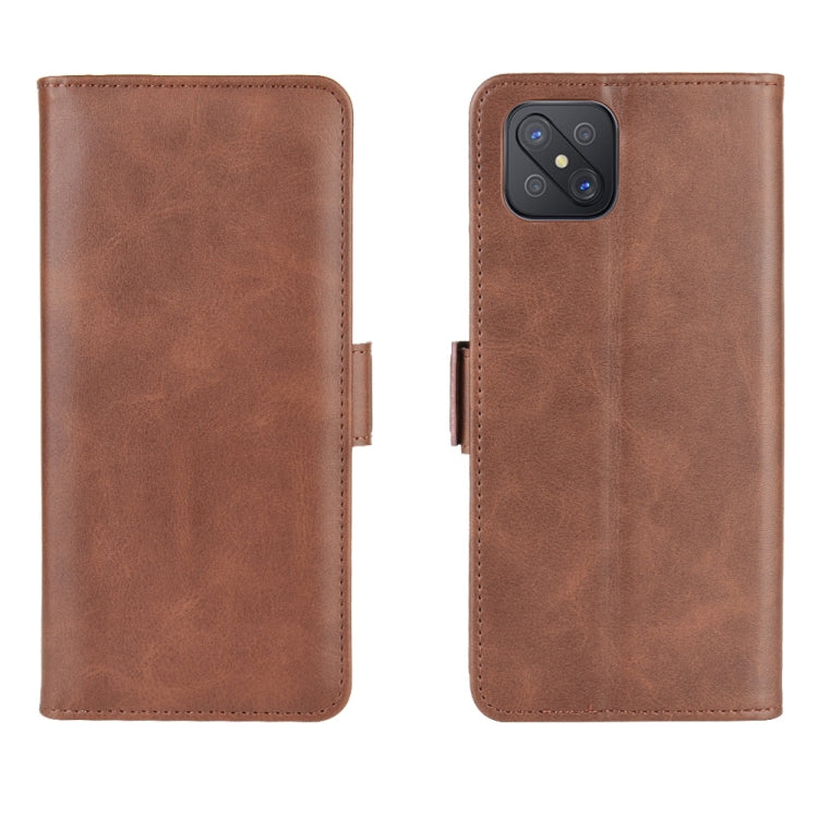 For Oppo A92s Dual-side Magnetic Buckle Horizontal Flip Leather Case with Holder & Card Slots & Wallet