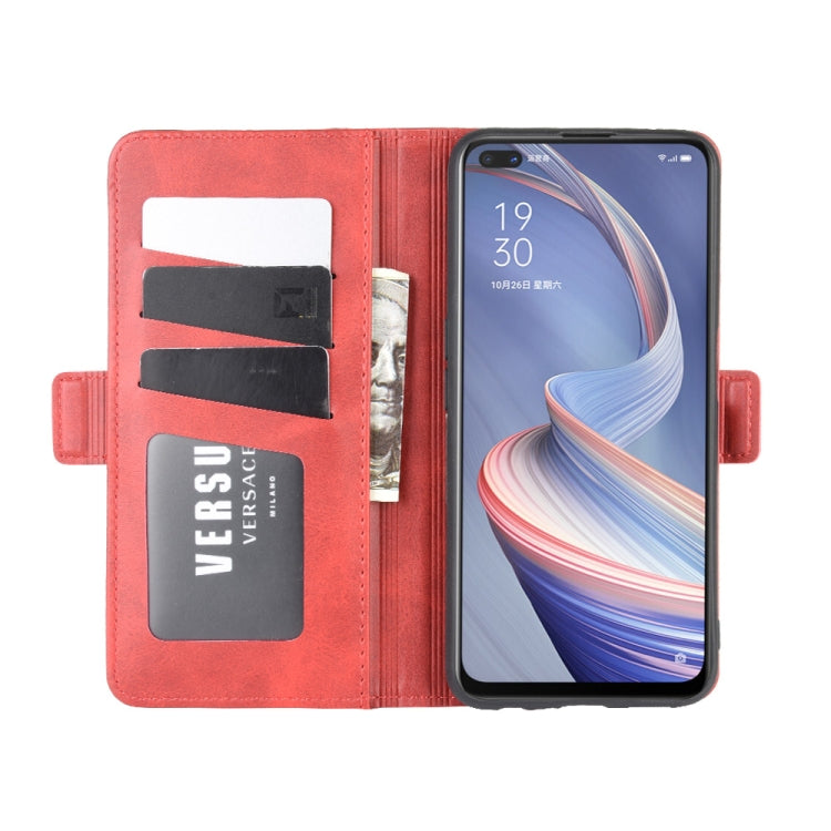 For Oppo A92s Dual-side Magnetic Buckle Horizontal Flip Leather Case with Holder & Card Slots & Wallet