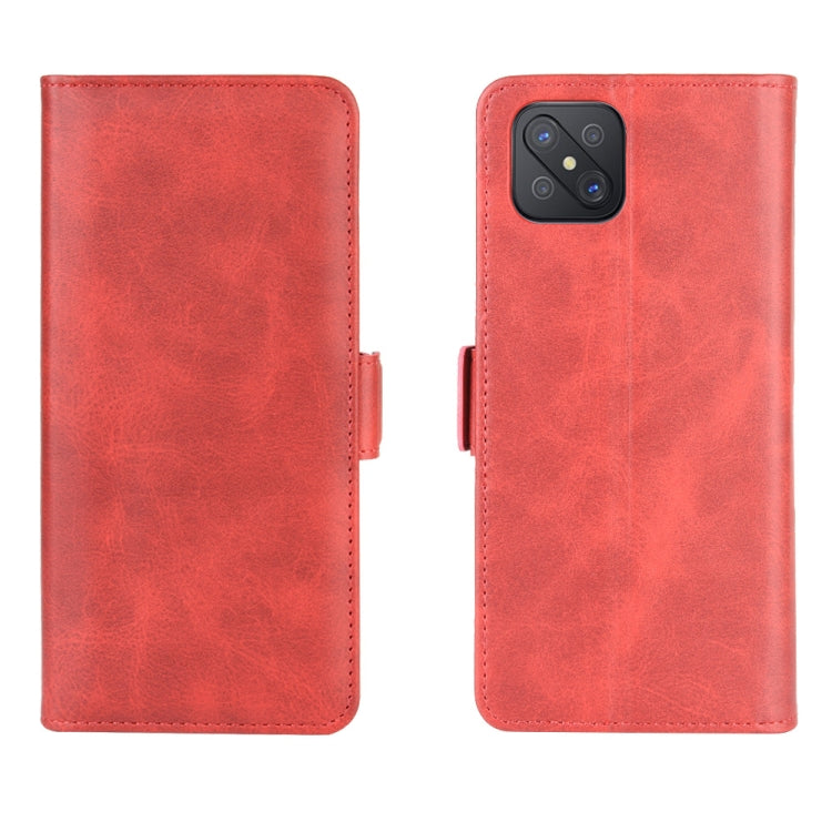 For Oppo A92s Dual-side Magnetic Buckle Horizontal Flip Leather Case with Holder & Card Slots & Wallet