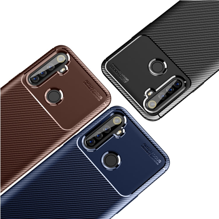 For OPPO Realme 6i Carbon Fiber Texture Shockproof TPU Case(Black)