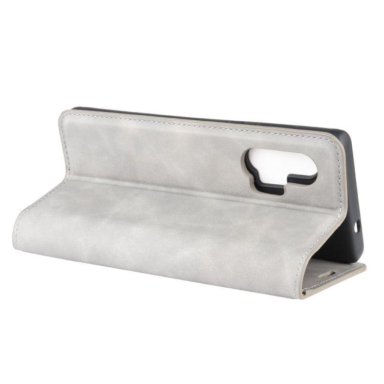 For Motorola Edge+ Retro-skin Business Magnetic Suction Leather Case with Holder & Card Slots & Wallet