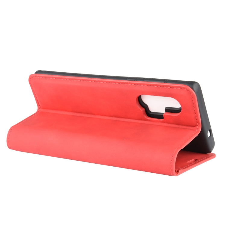 For Motorola Edge+ Retro-skin Business Magnetic Suction Leather Case with Holder & Card Slots & Wallet