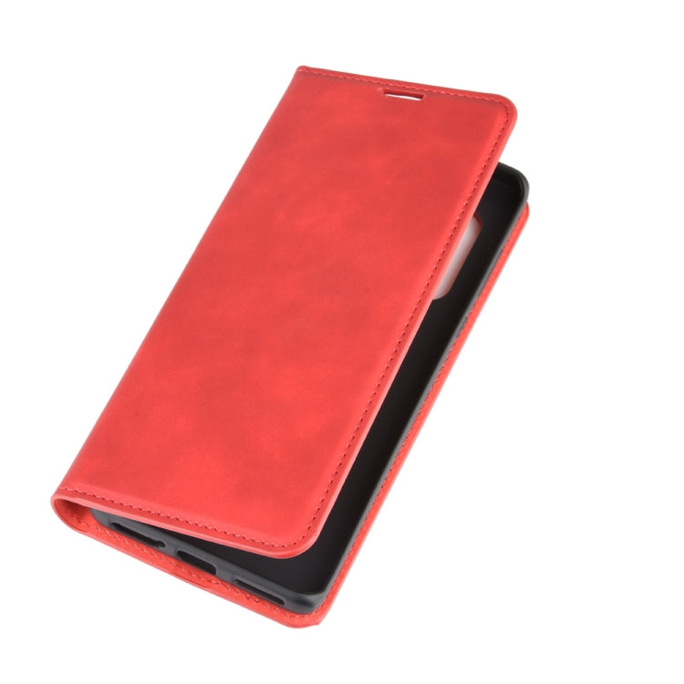 For Motorola Edge+ Retro-skin Business Magnetic Suction Leather Case with Holder & Card Slots & Wallet