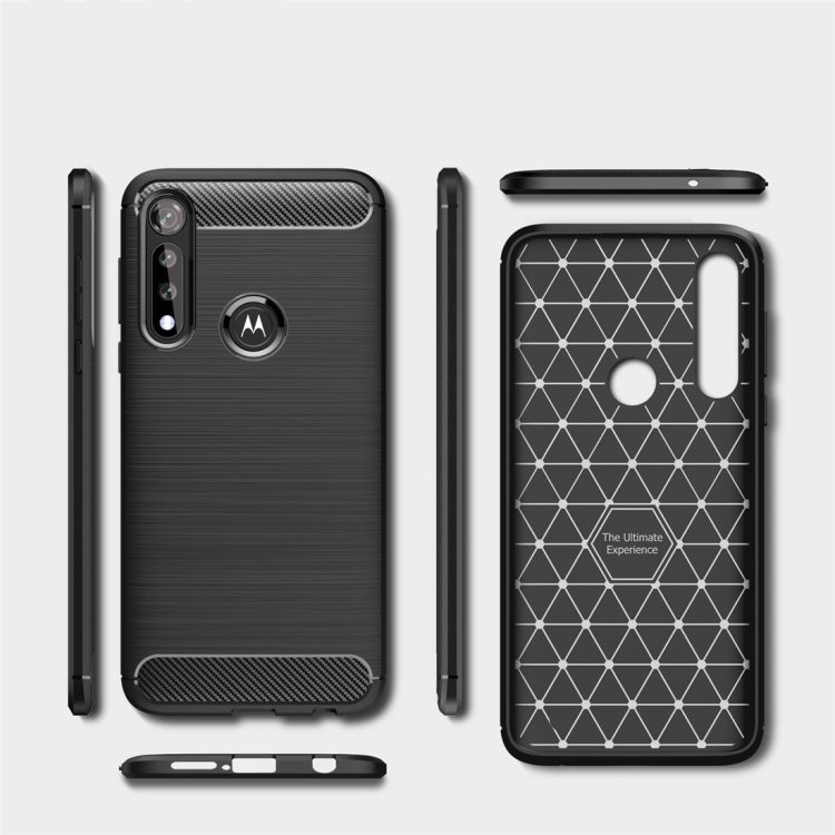 For Motorola Moto G Power Brushed Texture Carbon Fiber TPU Case