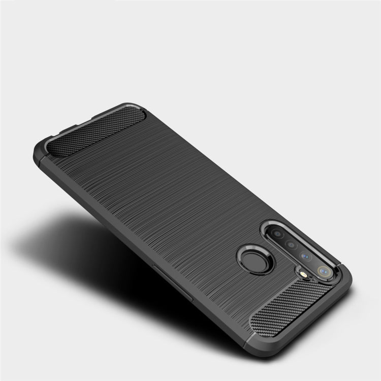 For OPPO Realme 6i Brushed Texture Carbon Fiber TPU Case