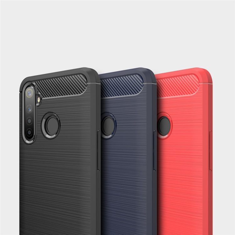 For OPPO Realme 6i Brushed Texture Carbon Fiber TPU Case