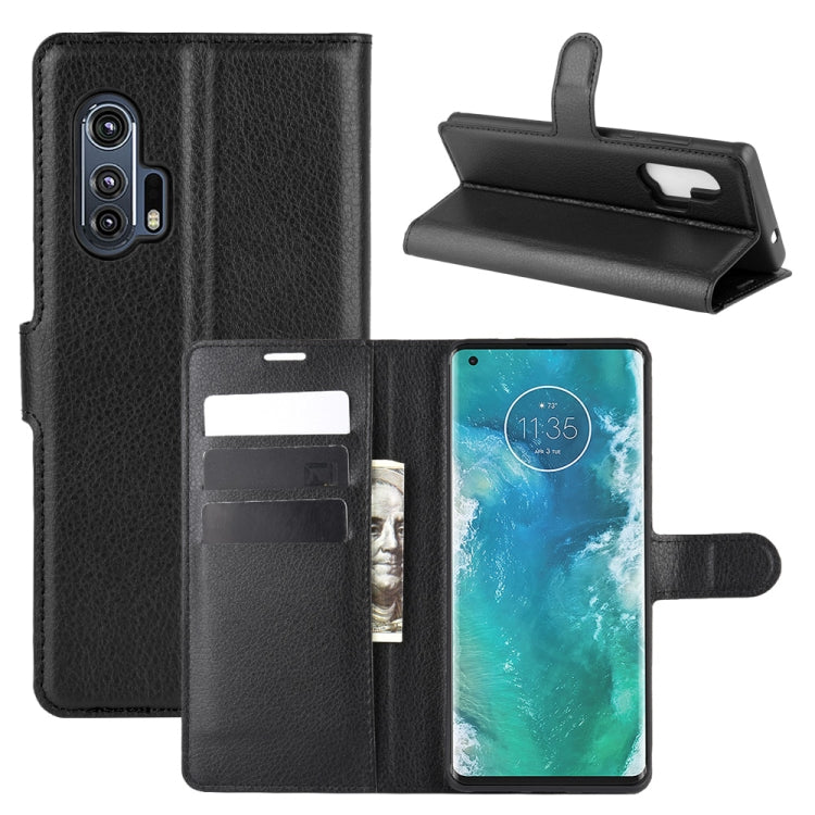 For Motorola Edge+ Litchi Texture Horizontal Flip Protective Case with Holder & Card Slots & Wallet