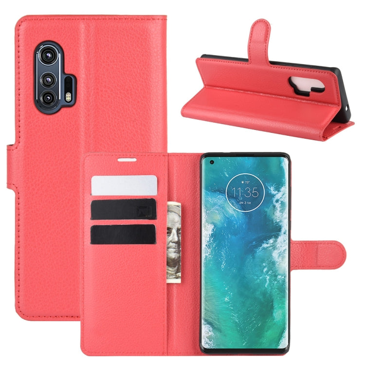 For Motorola Edge+ Litchi Texture Horizontal Flip Protective Case with Holder & Card Slots & Wallet