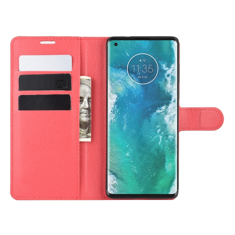 For Motorola Edge+ Litchi Texture Horizontal Flip Protective Case with Holder & Card Slots & Wallet