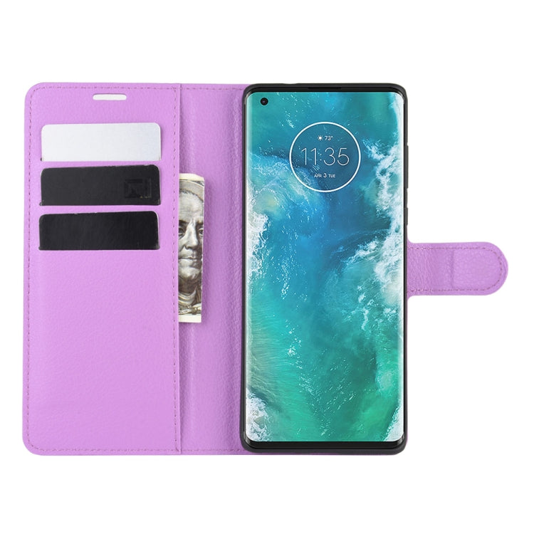 For Motorola Edge+ Litchi Texture Horizontal Flip Protective Case with Holder & Card Slots & Wallet