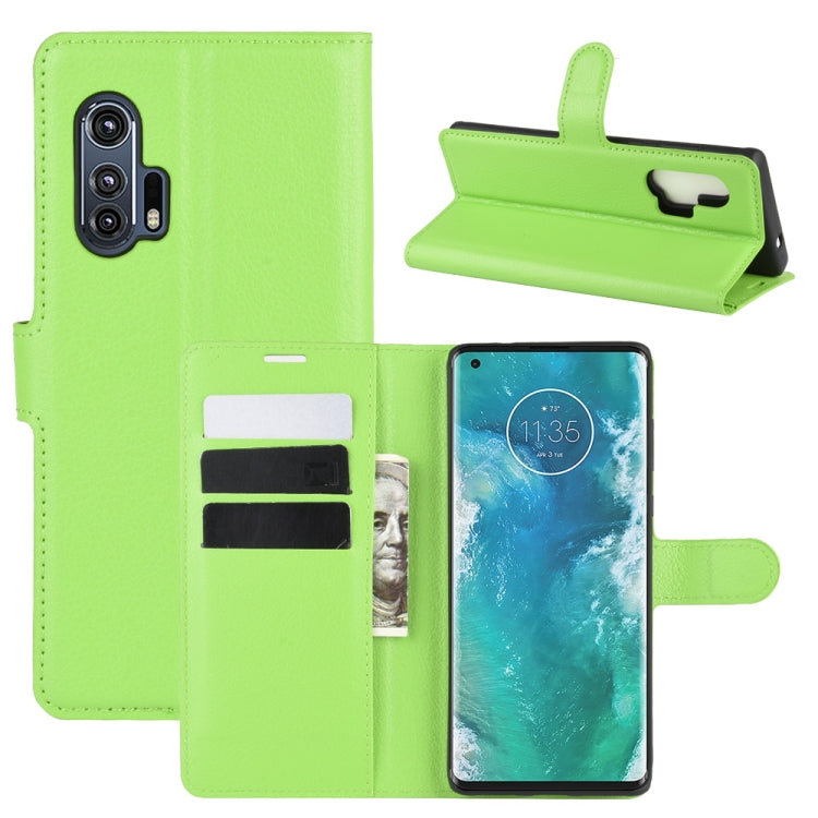 For Motorola Edge+ Litchi Texture Horizontal Flip Protective Case with Holder & Card Slots & Wallet