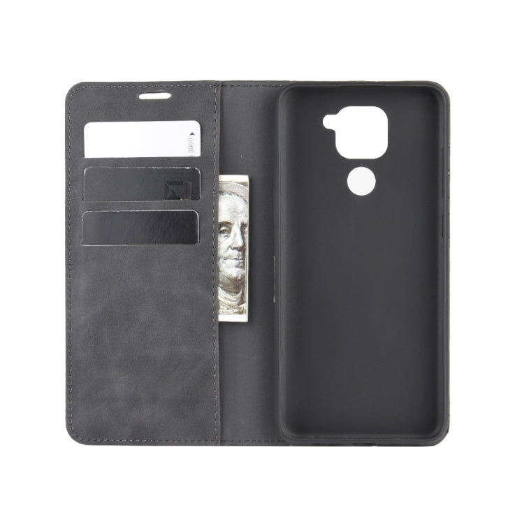 For Xiaomi Redmi Note 9/10X 4G Retro-skin Business Magnetic Suction Leather Case with Holder & Card Slots & Wallet