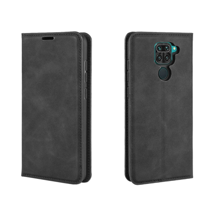 For Xiaomi Redmi Note 9/10X 4G Retro-skin Business Magnetic Suction Leather Case with Holder & Card Slots & Wallet