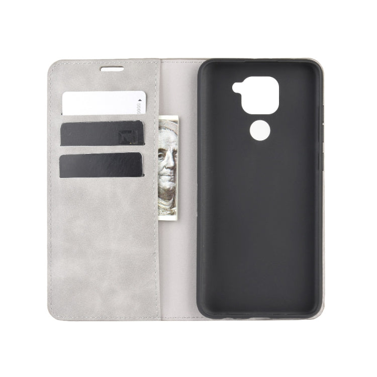For Xiaomi Redmi Note 9/10X 4G Retro-skin Business Magnetic Suction Leather Case with Holder & Card Slots & Wallet