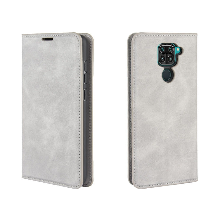 For Xiaomi Redmi Note 9/10X 4G Retro-skin Business Magnetic Suction Leather Case with Holder & Card Slots & Wallet