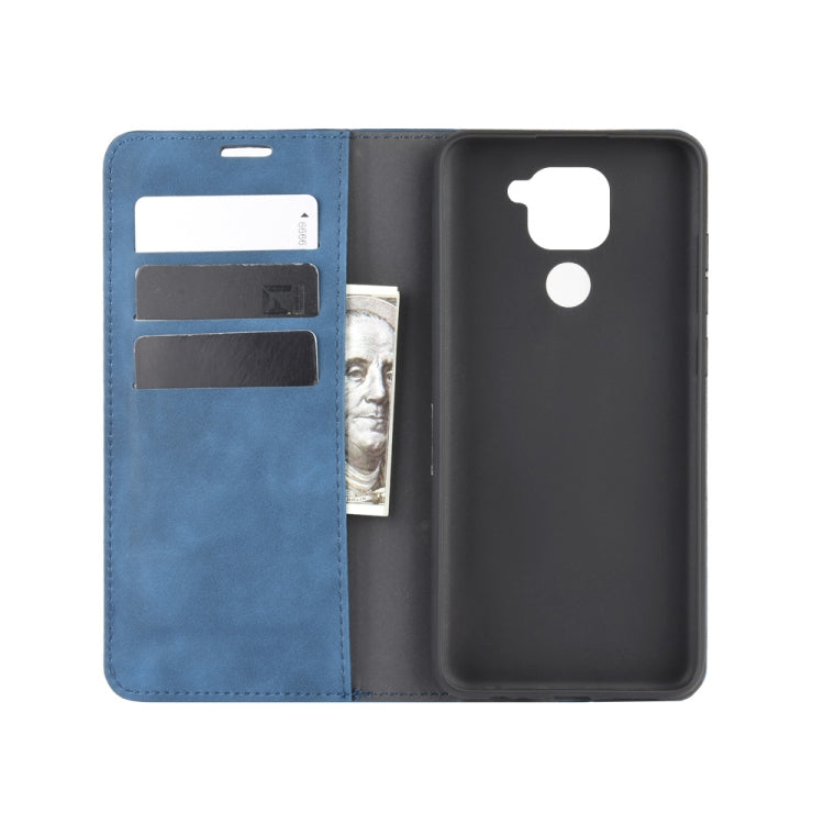 For Xiaomi Redmi Note 9/10X 4G Retro-skin Business Magnetic Suction Leather Case with Holder & Card Slots & Wallet