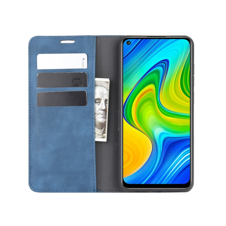 For Xiaomi Redmi Note 9/10X 4G Retro-skin Business Magnetic Suction Leather Case with Holder & Card Slots & Wallet