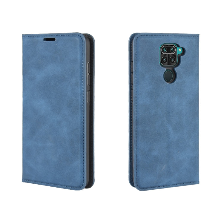 For Xiaomi Redmi Note 9/10X 4G Retro-skin Business Magnetic Suction Leather Case with Holder & Card Slots & Wallet