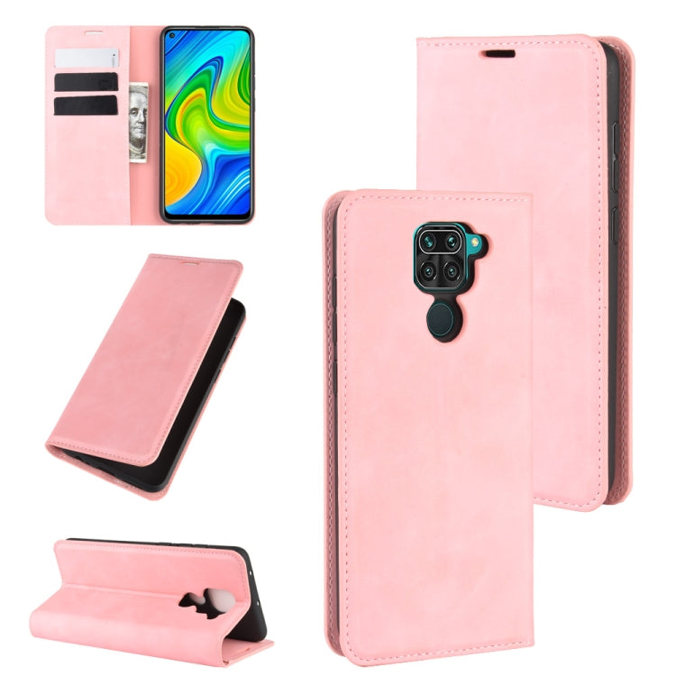 For Xiaomi Redmi Note 9/10X 4G Retro-skin Business Magnetic Suction Leather Case with Holder & Card Slots & Wallet