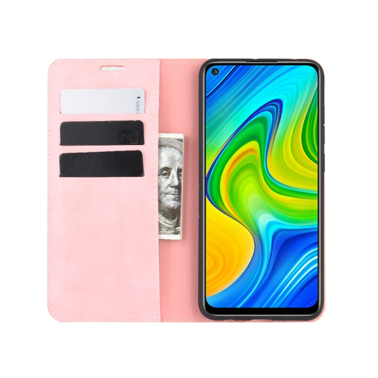 For Xiaomi Redmi Note 9/10X 4G Retro-skin Business Magnetic Suction Leather Case with Holder & Card Slots & Wallet