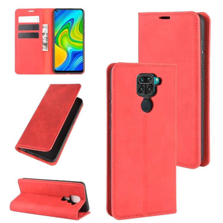 For Xiaomi Redmi Note 9/10X 4G Retro-skin Business Magnetic Suction Leather Case with Holder & Card Slots & Wallet