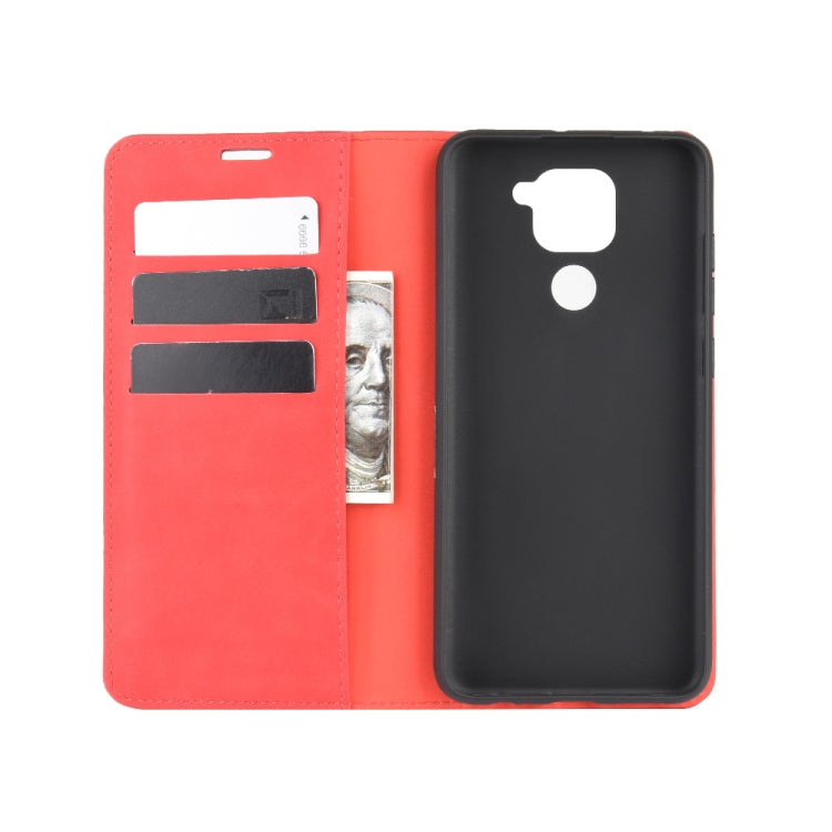 For Xiaomi Redmi Note 9/10X 4G Retro-skin Business Magnetic Suction Leather Case with Holder & Card Slots & Wallet