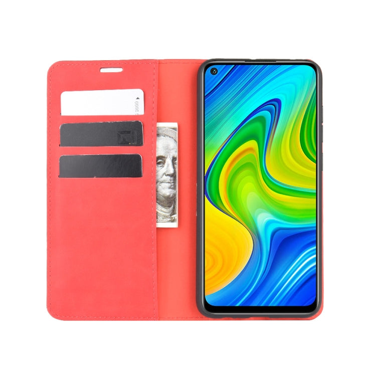 For Xiaomi Redmi Note 9/10X 4G Retro-skin Business Magnetic Suction Leather Case with Holder & Card Slots & Wallet
