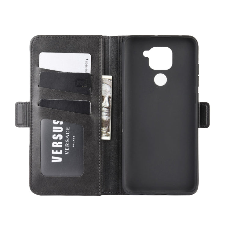 For Xiaomi Redmi Note 9/10X 4G Dual-side Magnetic Buckle Horizontal Flip Leather Case with Holder & Card Slots & Wallet