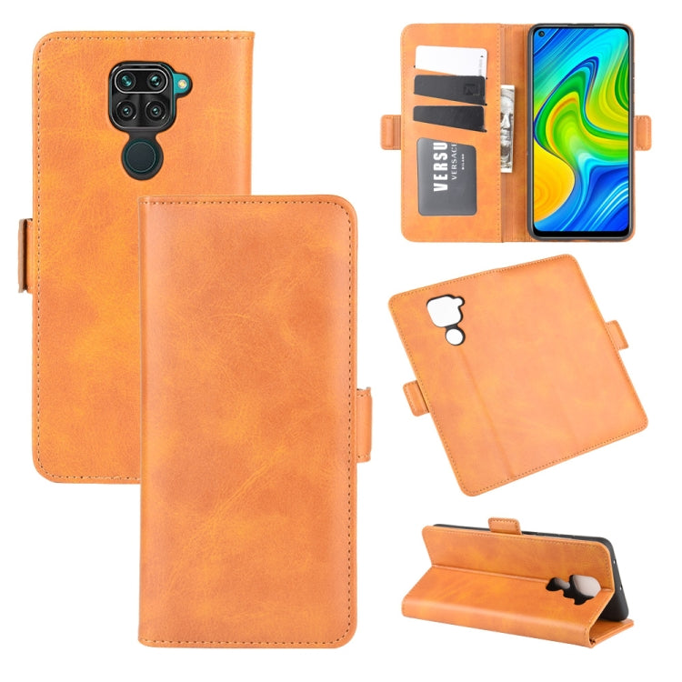For Xiaomi Redmi Note 9/10X 4G Dual-side Magnetic Buckle Horizontal Flip Leather Case with Holder & Card Slots & Wallet