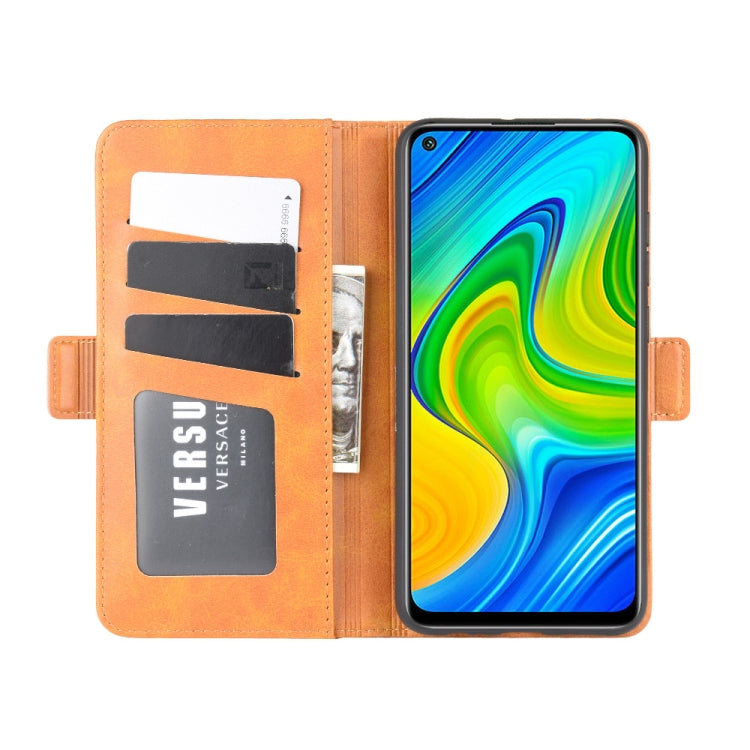 For Xiaomi Redmi Note 9/10X 4G Dual-side Magnetic Buckle Horizontal Flip Leather Case with Holder & Card Slots & Wallet